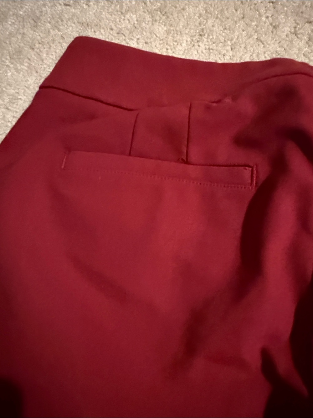 LOFT Julie Skinny Pants in Deep Red with Front Pocket Zippers - Picture 10 of 10